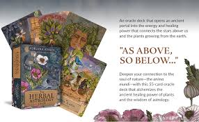 Herbal Astrology Oracle Deck: 55-Card Deck & Guidebook - Connect with Herbal and Astrological Wisdom