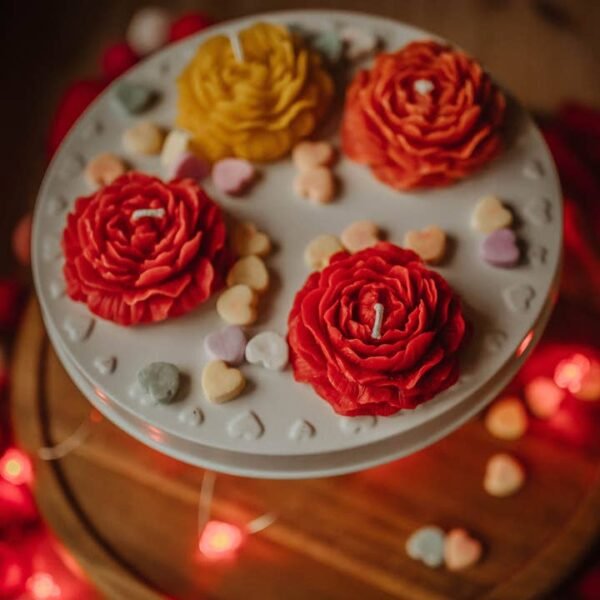 Wholesale Beeswax Peony Candles – Handcrafted, Eco-Friendly, and Beautiful