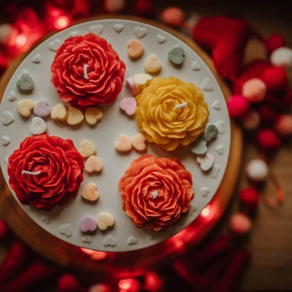 Wholesale Beeswax Peony Candles – Handcrafted, Eco-Friendly, and Beautiful - Image 4