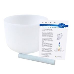 Third Eye Chakra Frosted Quartz Crystal Singing Bowl