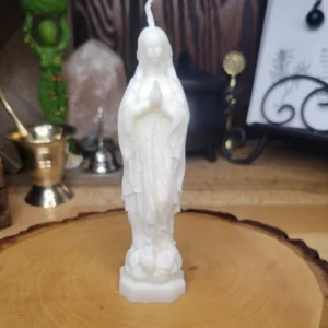 Female Figurine Candle Shape of Virgin Mary Decorative Religious Candle