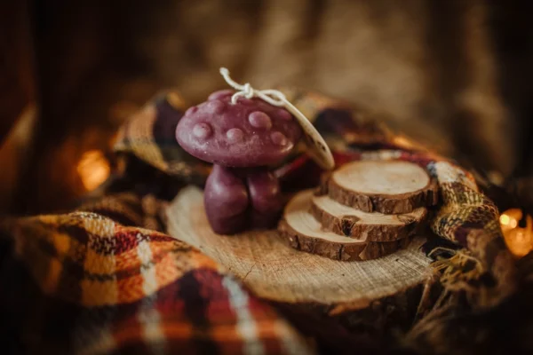 Mushroom Woman Beeswax Candle - Image 4