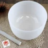 Sacral Chakra Frosted Quartz Crystal Singing Bowl - Image 2